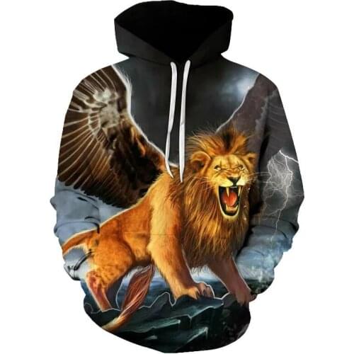 2021 Spring Tiger Men Hoodies 3D Print Animal Domineering Pullovers Cool hoodie Casual Sweatshirt men clothing