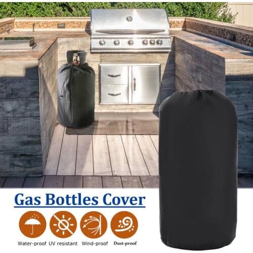 Waterproof Dark Black Cover Propane Tank Cover With Drawstrings Fits 20lb Tank Cylinder Gas Bottle Covers Waterproof Black