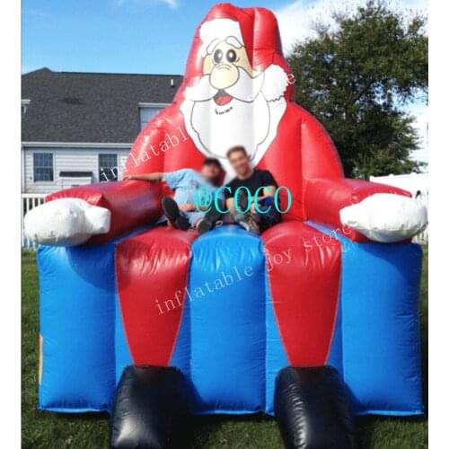 Free air ship to door,3m-10ft high inflatable chair for party, big inflatable sofa Santa Claus advertising chair