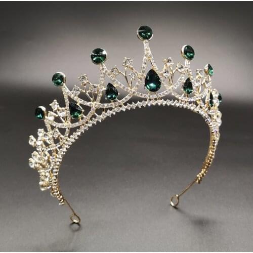 Jeweled Crowns Beautiful Headpiece Wedding Crown Wedding Tiaras Hair Accessories for Prom Birthday Costume Party LXH