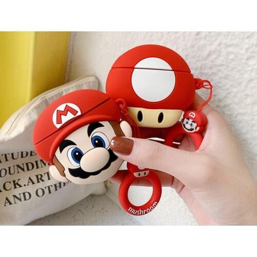 Super Mario Airpods Protective Shell for AirPods 1/2 Pro 3 Generation Wireless Bluetooth Headset Protective Soft Cover Shell