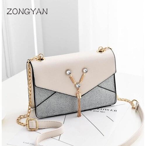 Spring summer small bag womens 2021 new simple chain womens bag Versatile Single Shoulder Messenger Bag Sequin fashion small s
