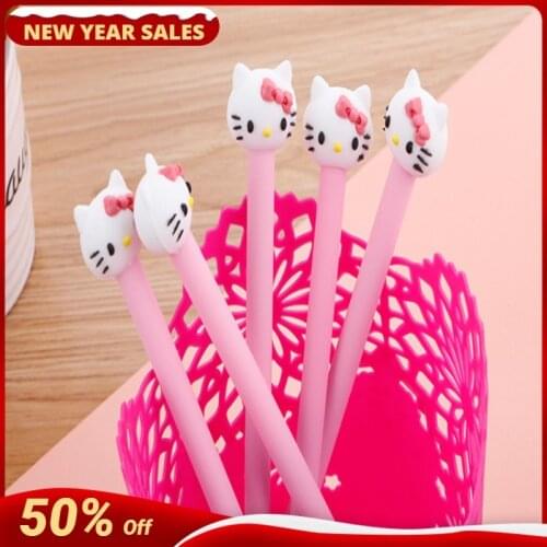 Cute Kawaii Cartoon Animals head Gel Pen Signature Pens Escolar Fashion For Office School Writing Supplies Stationery Gift
