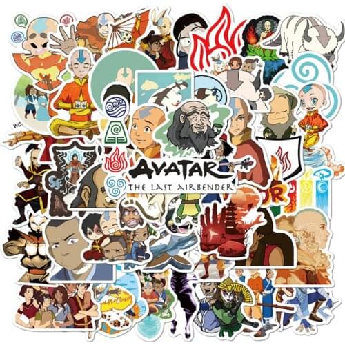 10/30/50Pcs/Set Last Airbender cartoon For Snowboard Laptop Luggage Fridge Car- Styling Vinyl Decal Home Decor Stickers
