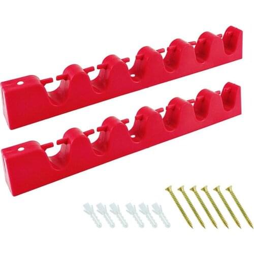 2pcs Wall-Mounted Fishing Vertical 6-Rod Holder Rack Fishing Pole Holder Rod Stand Rack