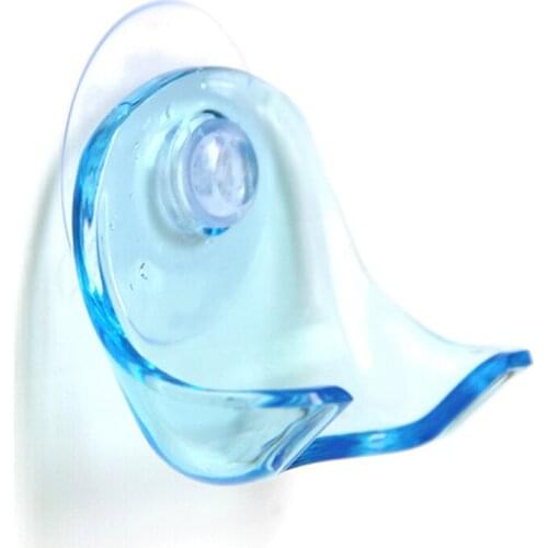 2020 New Eco-friendly Plastic Shaver Toothbrush Holder Washroom Wall Sucker Suction Cup Hook Razor Clear Hanging Storage Shelf