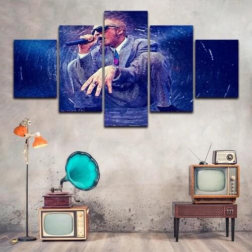 No Frame Wall Artwork 5 Pcs Layne Staley HD Prints Canvas Painting Nordic Modular Singer Posters Pictures Living Room Home Decor