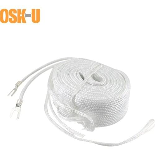 5cm Width High Temperature Heating Belt Element 220V 1/2/3/4/5M length Fireproof Electric Heater Element for Pipeline