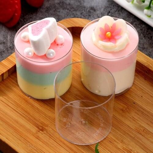 50pcs Net red 60ml mini mousse cup activity small dessert cake cup ice cream cup pudding cup wedding birthday party favors cups