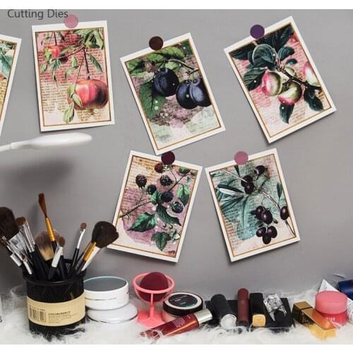6Pcs/lot 10.5x14.5cm Plant Printed Scrapbooking Paper Pocket Card Origami Art Background Paper Making DIY Handmade Craft