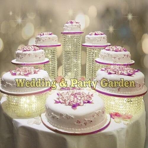 7pcs wedding cake stand Banquet Party Cake Holder Master table centerpiece Birthday gift Decoration Cake cupcake display