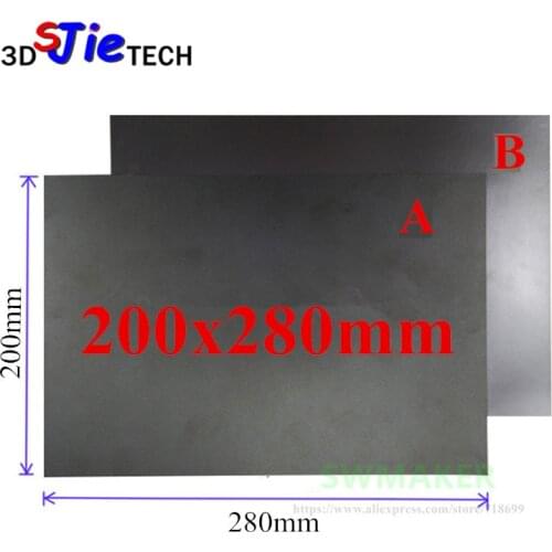 A+B 200*280mm Magnetic Print Bed Tape square Print Sticker Build Plate Tape FlexPlate PLA DIY 3D Printer