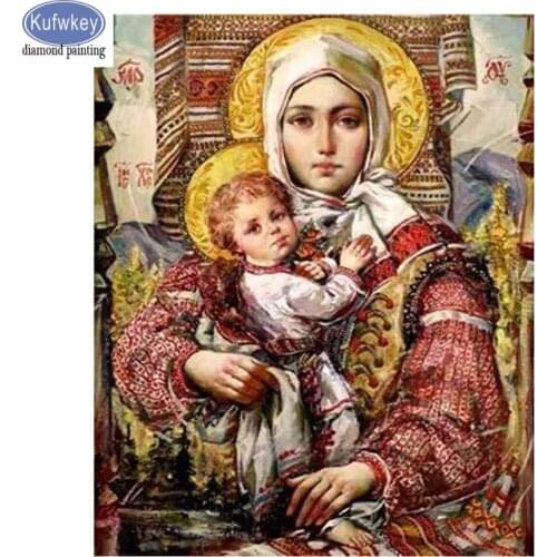 Diamond painting crystal and rhinestones round square Diamond Embroidery Cross Stitch virgin Picture Rhinestone Diamond Mosaic