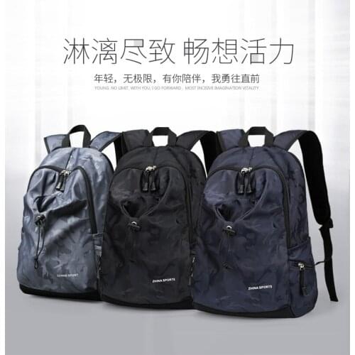 Large capacity sports backpack canvas travel leisure backpack mens fashion trend