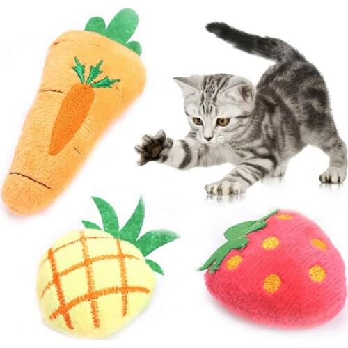 Kitten Catnip Toy Decorative Comfortable Fruit Carrot Cat Chew Toys for Kitty Cat accessories gatos accesorios