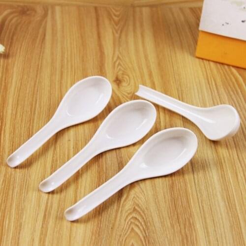 Soup Spoons,15Pcs Japanese Style Spoons Creative Rice Spoons Chinese Asian Soup Spoons with Long Handle for Restaurants