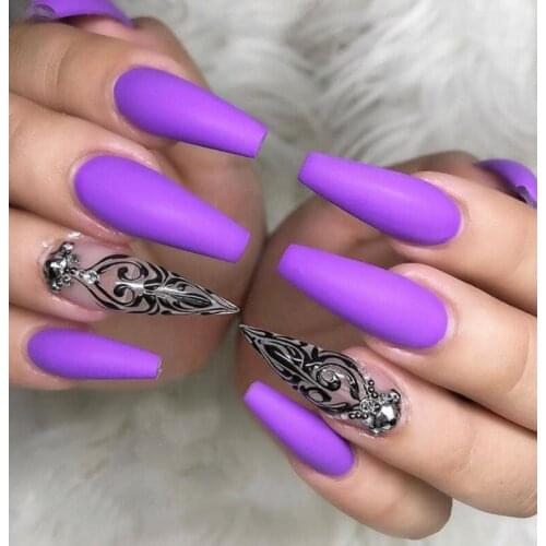 Lamemoria Fake Nails 100pcs Opp Bag White/Natural/Clear Long Stiletto Coffin Nails Ballerina Acrylic Full Cover False Nail Tips