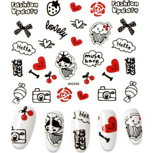 Nail Water Sticker DIY Colorful Diamond Image Nail Art Paper Decoration Manicure Tattoos Creative Designs Watermark Decals Tool