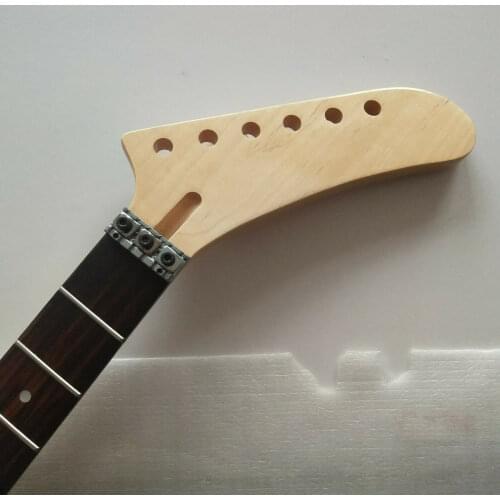 Rosewood Maple Guitar Neck 22 Fret Locking Nut Banana Electric Guitar Neck Parts