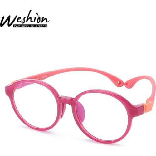 2021 New Kids Anti-blue Light Glasses Durable Soft Pebax Frame UV400 Round Computer Reading Glasses Electronic Screen Eyewear