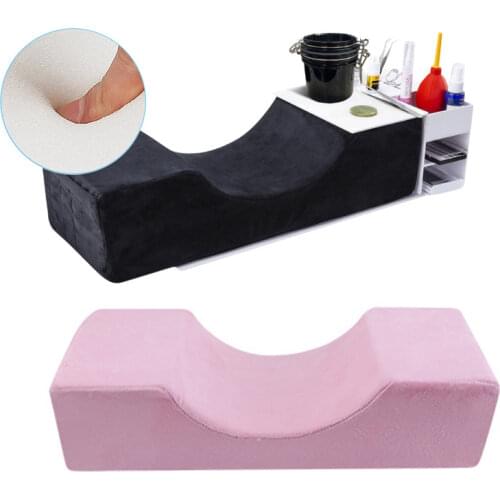 Lash Pillow Stand Eyelash Extension Eyelashes Pillow Soft Grafting Makeup Salon Memory Foam Neck Support Cushion With Pocket