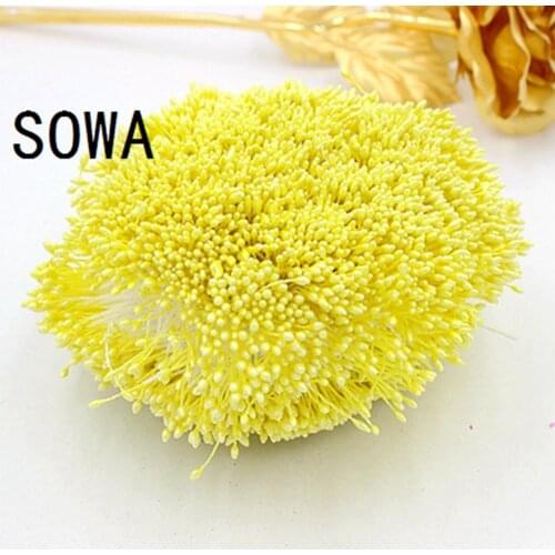 Size 1mm Pearl Flower Stamen Light Yellow Color Pistil Cake Decoration Craft DIY Wedding Decoration(4500pcs/Lot)