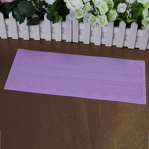 Silicone Mold Cake Border Lace Mold Flower Fondant Molds Cake Decorative Silicone Lace Mat Cake Decorating Tools Baking Mat