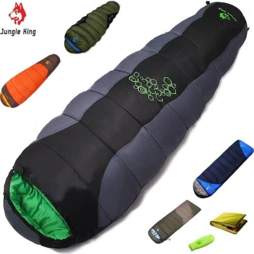 JungleKing Outdoor Hiking Camping Four-hole Cotton Sleeping Bag Adult Camping Special Multicolor Multi-style Cotton Sleeping Bag