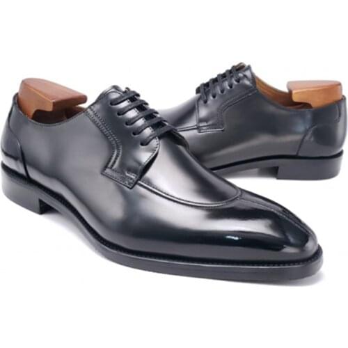 Derby Wedding Office Dress Formal Mens Shoes Party Genuine Leather Original Designer Business Shoes for Men