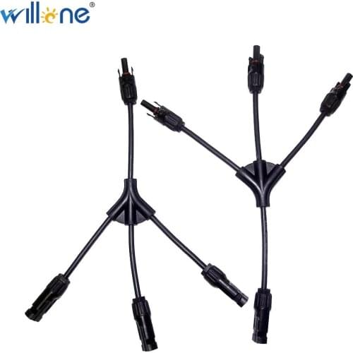 Willone 1 Pair 1 To 3 Y Branch PPO Material IP67 PV Terminals Connector Solar Generator System