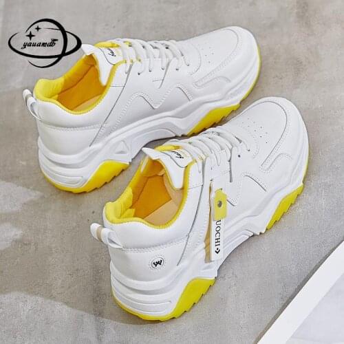 Size 36-40 Womens Casual Shoes Female Spring/autumn Flats Sneakers Shoes Lace-up 4.5 Thick Bottom Waterproof Ladies Shoes H39
