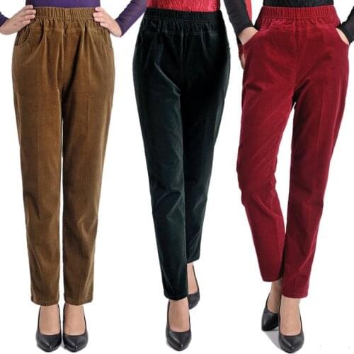 2020 Autumn Winter Women Pants High Waist Straight Pants Plus Size Casual Pants Women LY173
