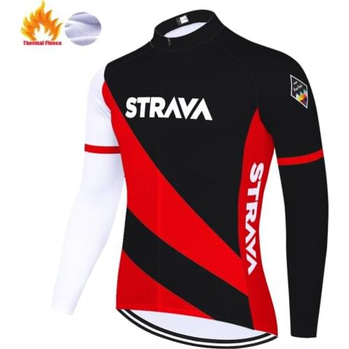 Winter Thermal Fleece bike shirt Wear Ropa Ciclismo STRAVA cycling jersey men Bike Jersey abbigliamento ciclismo estivo 2021
