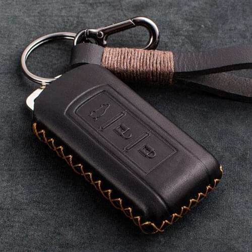 1X Genuine Leather Car Key Case Cover For Mitsubishi Outlander Lancer 10 Pajero Sport EX ASX RVR Colt Grandis L200 Smart