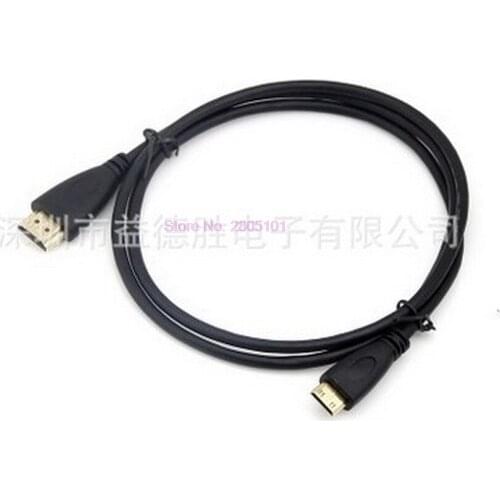 200pcs High speed Gold Plated HDMI TO MINI HDMI C Type Plug Male-Male HDMI Cable 1.4 Version 1080p 3D for TABLETS DVD