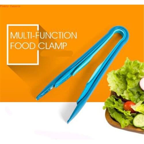 3 pieces set kits (6/ 8/10 inches) 4 colors bread sandwich tongs environmental PP material vegetable kitchen food cake clip 3in1