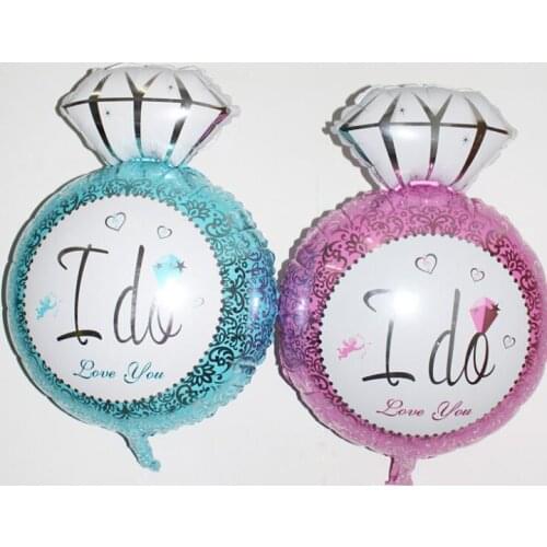 30 inch colorful shiny I do ring shape foil mylar helium Balloons for Birthday Wedding Party Decoration lover