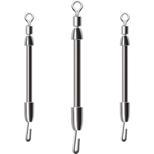 50PCS Fishing Connector Stainless Steel Pin Rolling Bearing Rolling Swivel Snap Tippet Line Pins Articulos De Pesca Fishing Gear