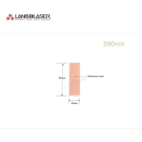 590nm filter , size : 52*16*1mm , optic filter for IPL , vascular lesions (Telangiectasis) removal , laser optic filters