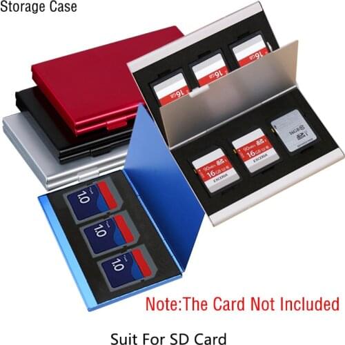 Aluminum Portable SD Card Storage Box Case Protector Holder 7 colors