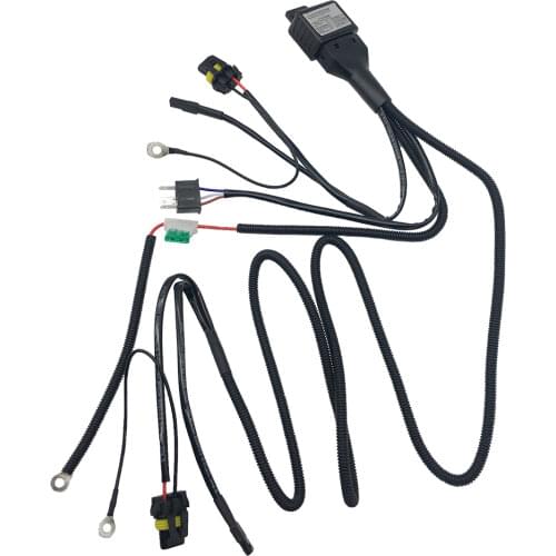 Car HID Bi-Xenon H4 Wire Harness Controller 12V 35W/55W For Headlight Xeon Light Bulbs Retrofit Hi-Lo Connection Accessories