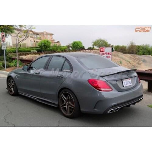 Car Accessories Carbon Fiber PSM Style Rear Diffuser Fit For 2015-2016 MB W205 C63 Rear Bumper Underboard