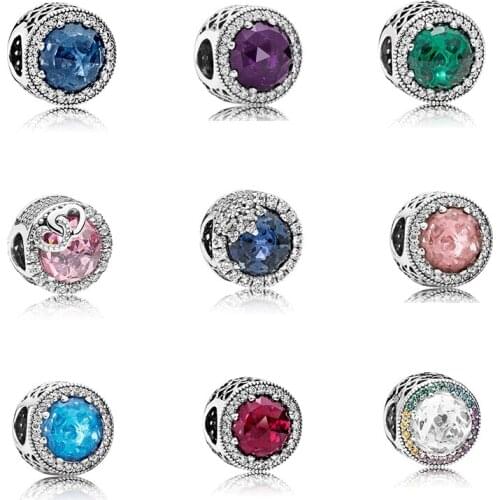 2019 New 1pc Colorful Charms Bead Fit pandora charms silver 925 original For Girl DIY Bracelets & Bangles