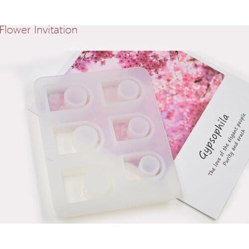 Flower Invitation flat ring mold collection Silicone ring mold package