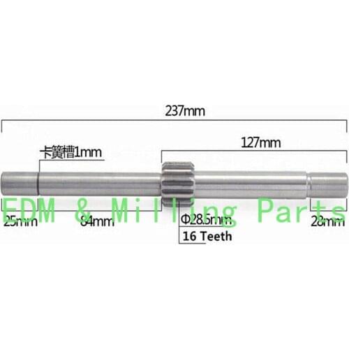 BRIDGEPORT Milling Machine Part Gear Shaft CNC Mill Head Part Feed Input Shaft B166