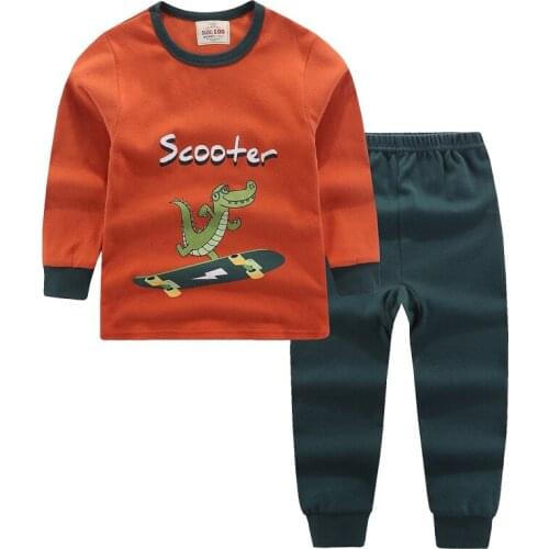 Childrens Pajamas Sets Kids Sleepwear For Boys Girls Cartoon Cute 100% Cotton Soft Comfortable Clothing Set 2PCS Homewear 2021