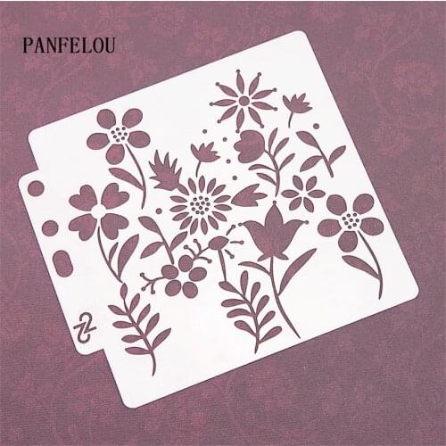 Et the grass scrapbook stencils spray plastic mold shield DIY cake hollow Embellishment printing lace ruler Valentines Day