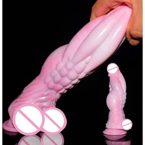 FAAK 24*6.6CM Super Huge Dildos Thick Glans Dildo Woman Masturbation Silicone Butt Plug Suction Cup Big Penis Sex Toy For Women