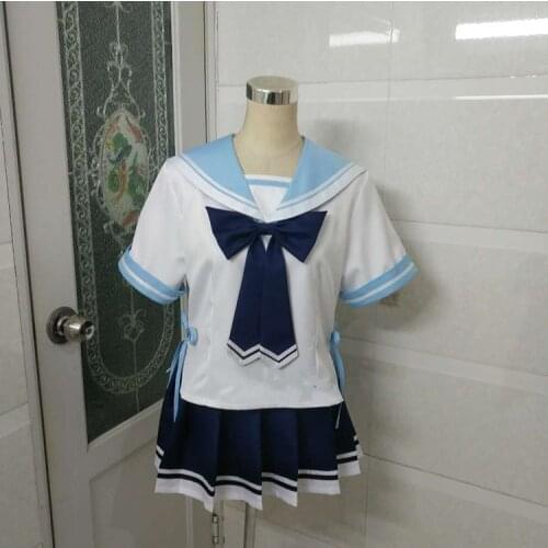 Hidan no aria Anime cosplay Reki Kanzaki Holmes Aria JK Japanese daily shool uniform Halloween costume Sailor suit top+skirt+tie