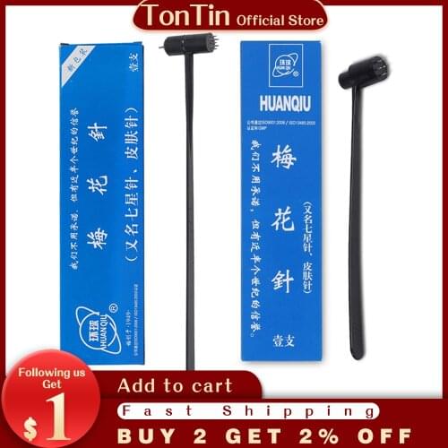 Plum needle therapy Relieve dysmenorrhea insomnia Sterile seven star plum blossom skin needles with double heads